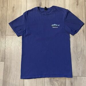 Fishtown Leland Michigan Blue Short Sleeve Cotton T-Shirt Men's Small